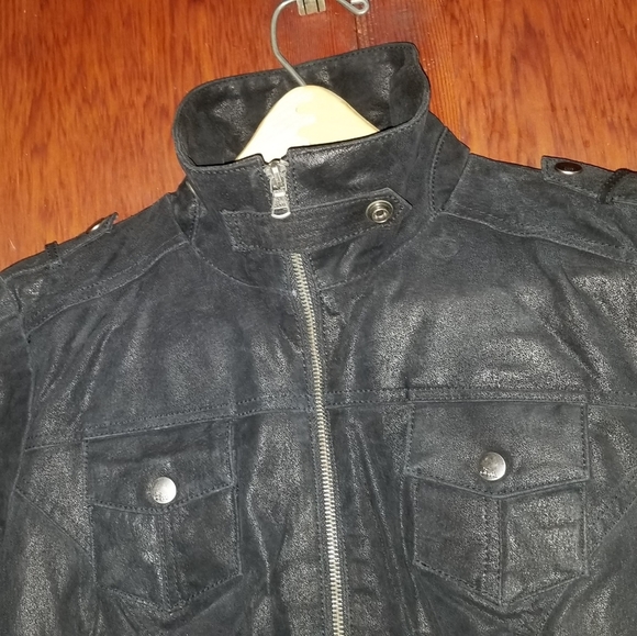 Levi's Jackets & Blazers - NWOT -Real Leather Levi's Metallic Jacket
